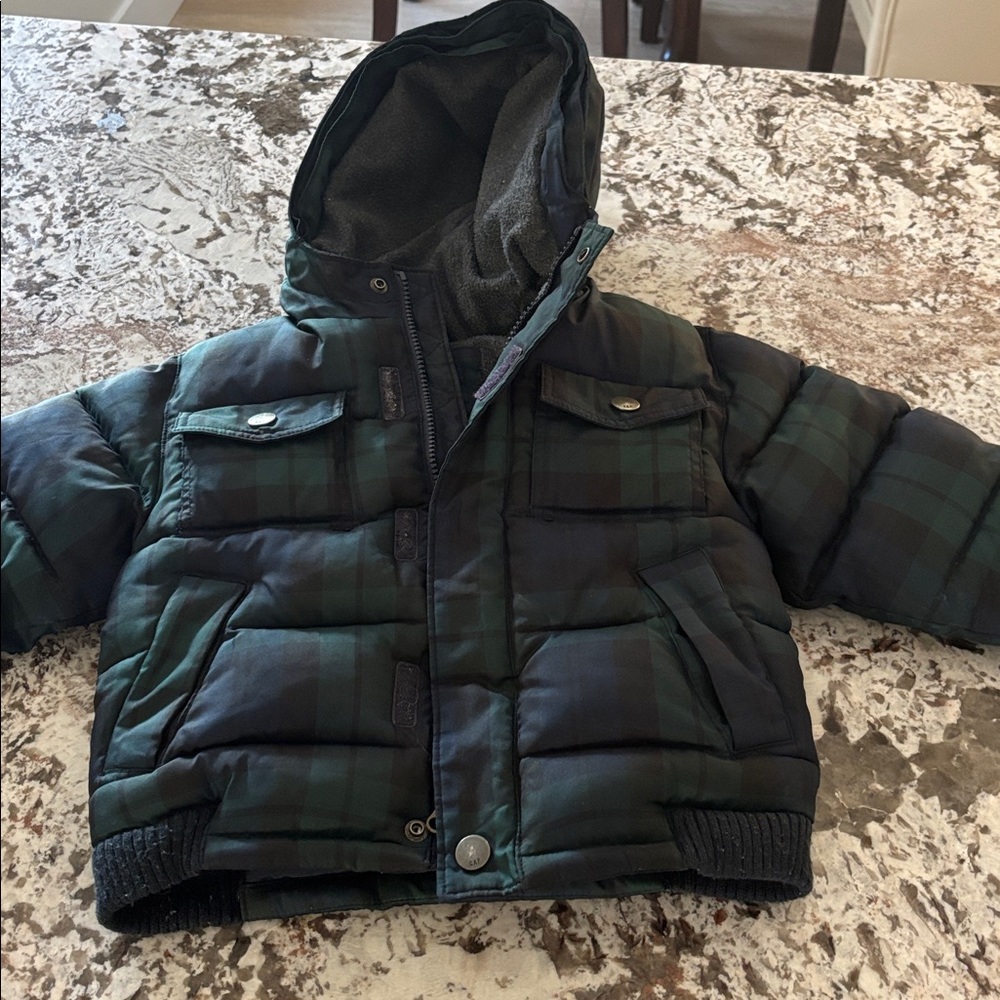 GAP Green and Black Plaid Jacket
